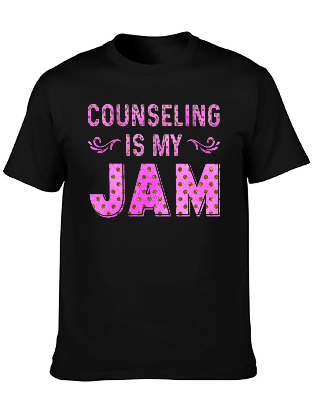 Counseling Is My Jam T-Shirt - Pink Gold Design