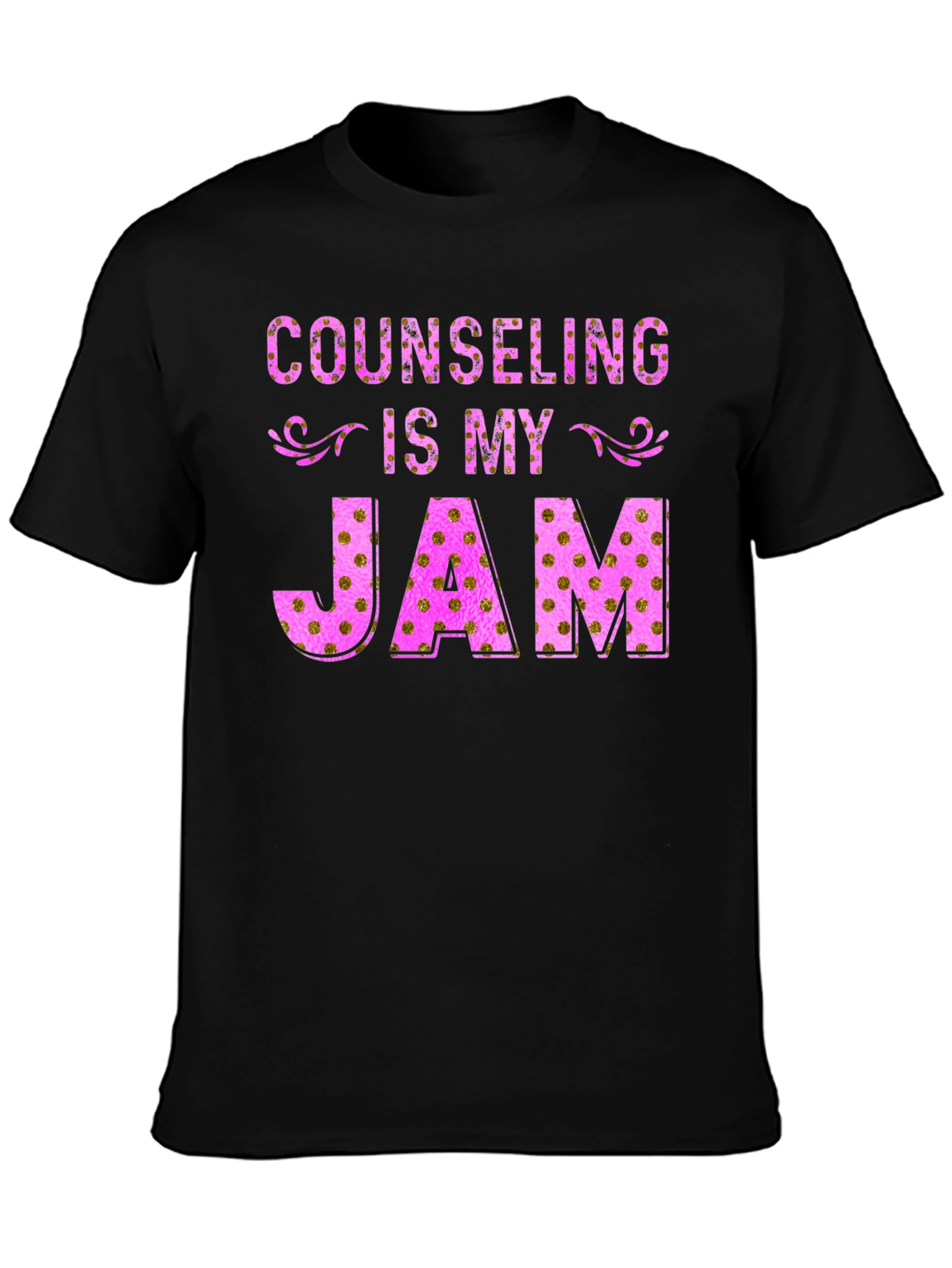 Counseling Is My Jam T-Shirt - Pink Gold Design