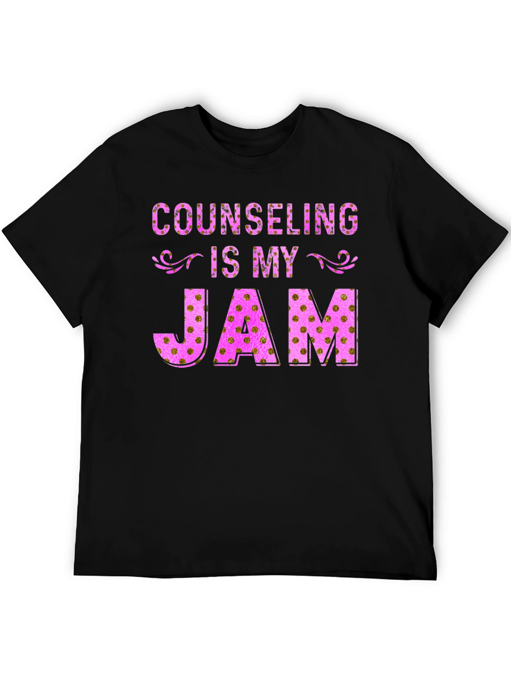 Counseling Is My Jam T-Shirt - Pink Gold Design