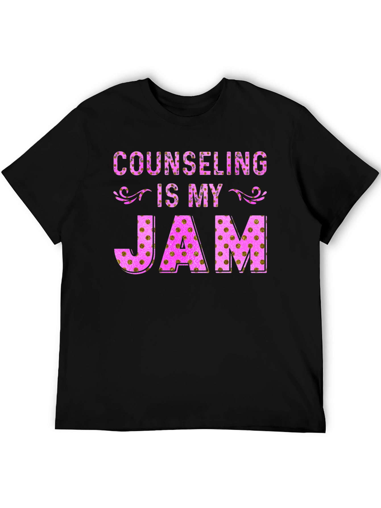 Counseling Is My Jam T-Shirt - Pink Gold Design