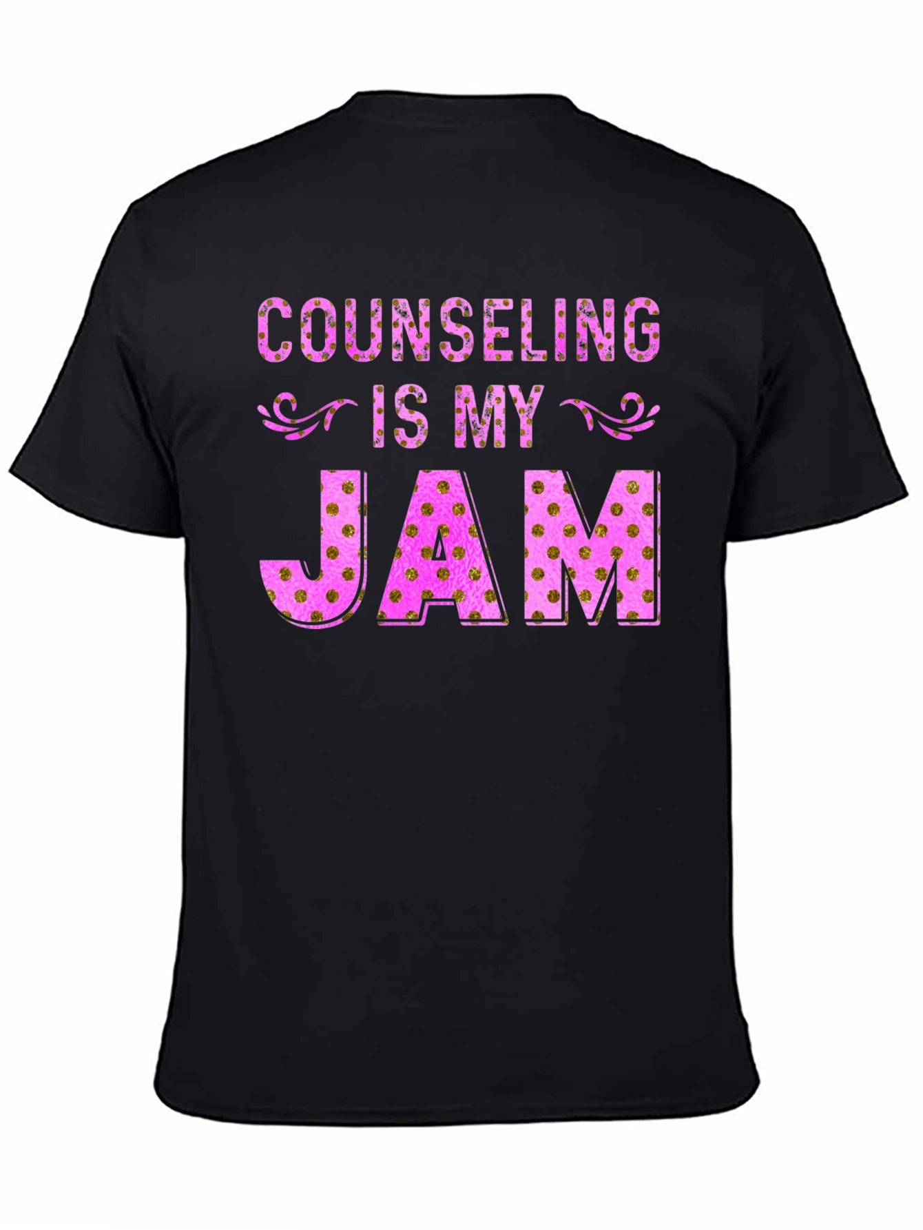 Counseling Is My Jam T-Shirt - Pink Gold Design