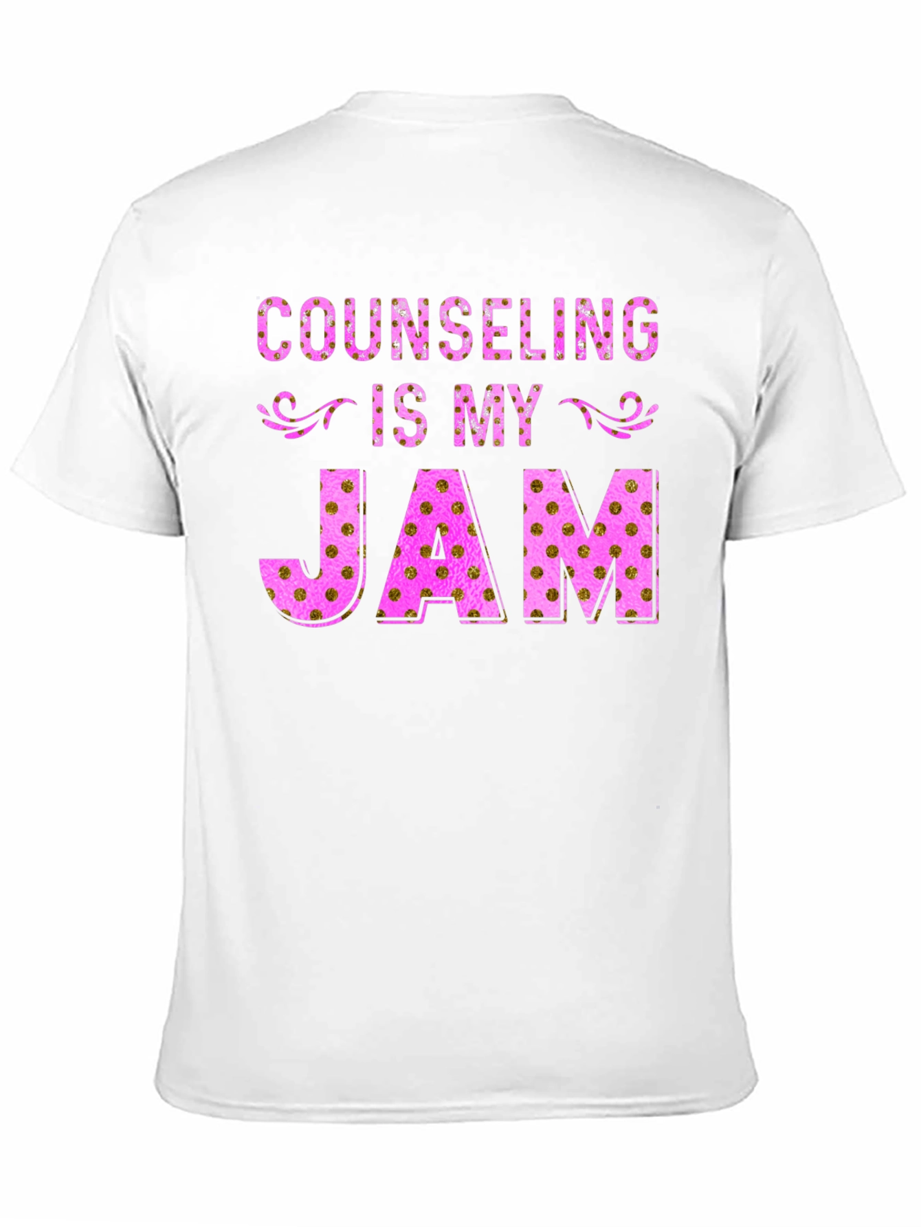 Counseling Is My Jam T-Shirt - Pink Gold Design