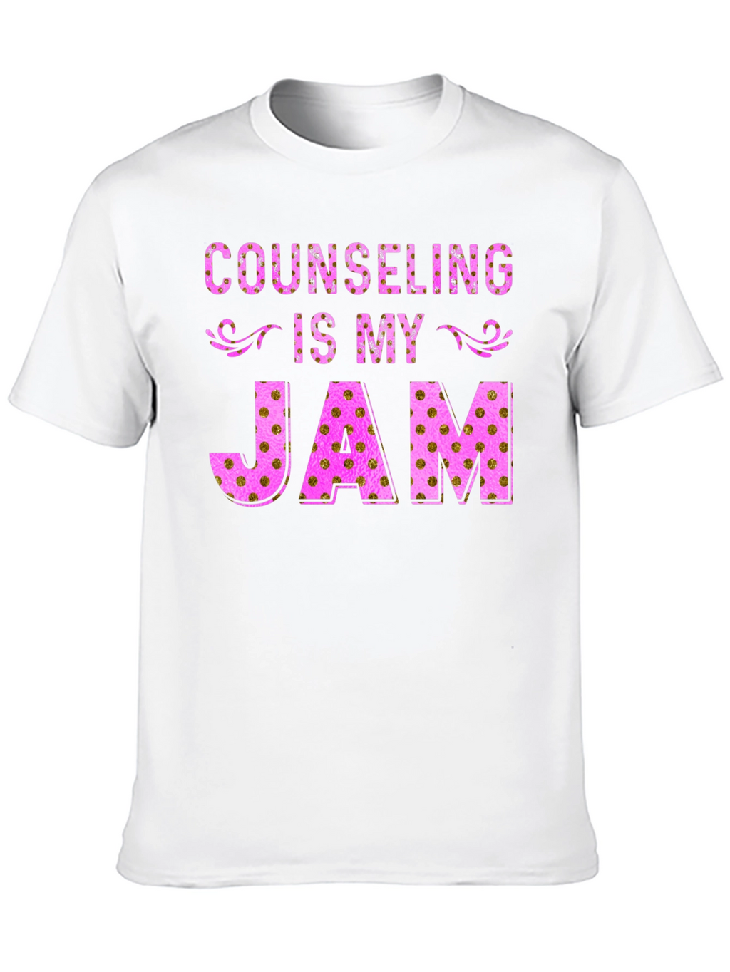Counseling Is My Jam T-Shirt - Pink Gold Design