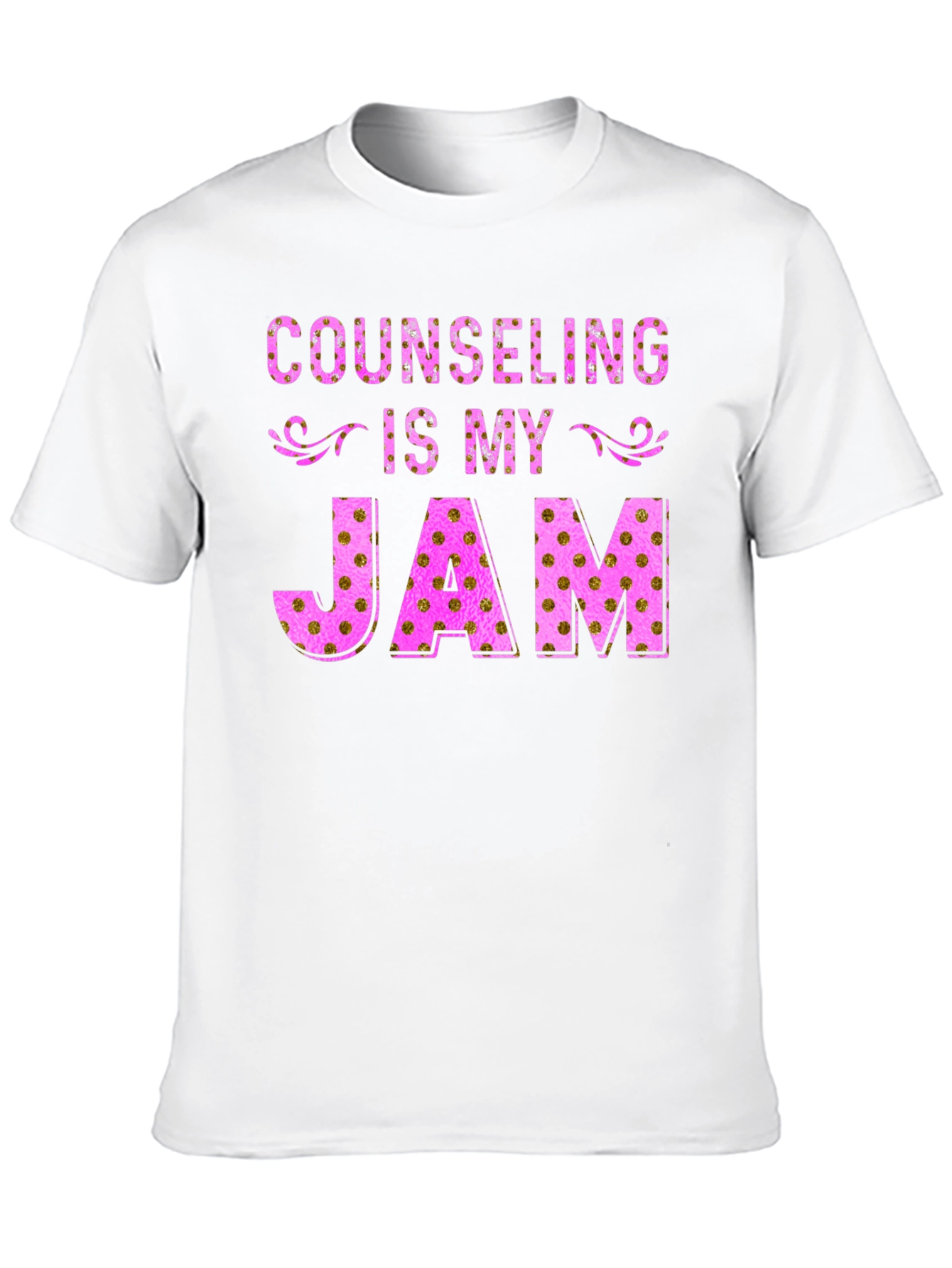Counseling Is My Jam T-Shirt - Pink Gold Design