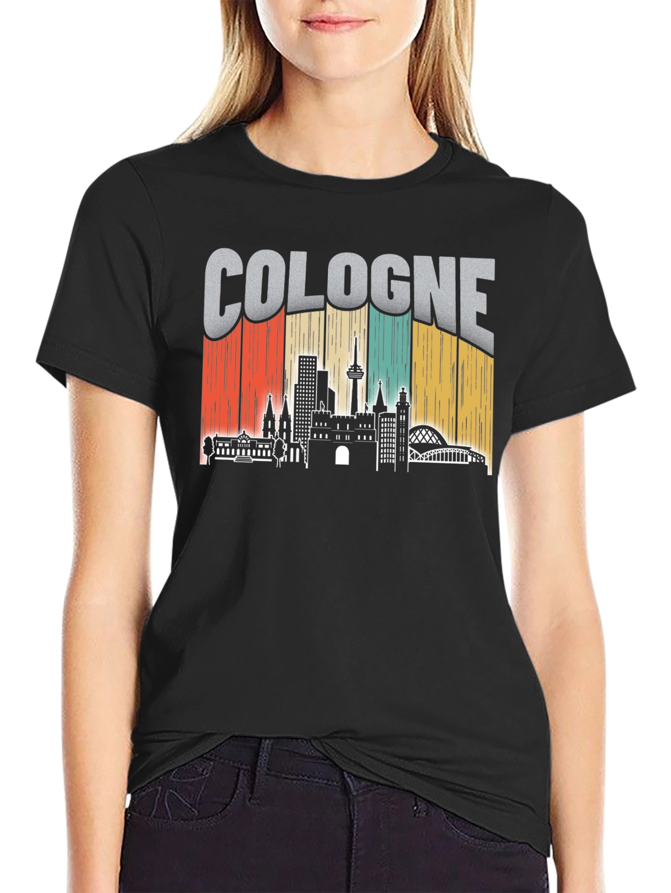 Cologne Skyline T-Shirt - Vintage City Graphic Tee