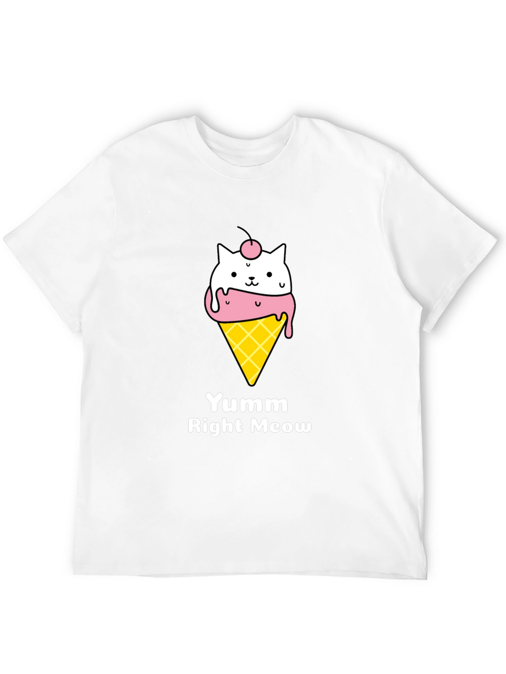 Yumm Right Meow Cat Ice Cream T-Shirt