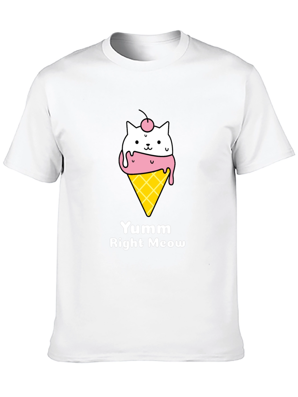 Yumm Right Meow Cat Ice Cream T-Shirt