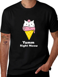Yumm Right Meow Cat Ice Cream T-Shirt