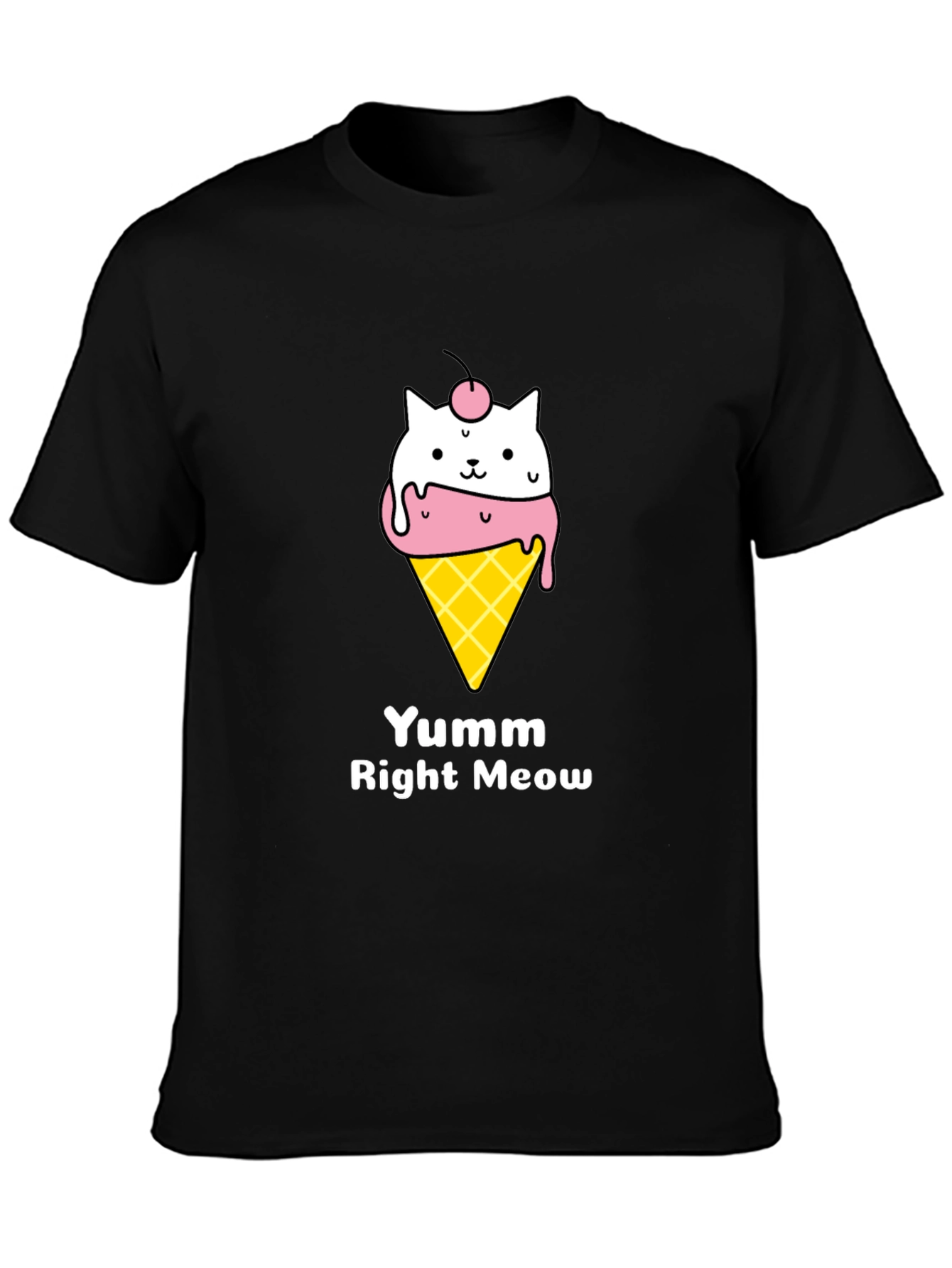Yumm Right Meow Cat Ice Cream T-Shirt