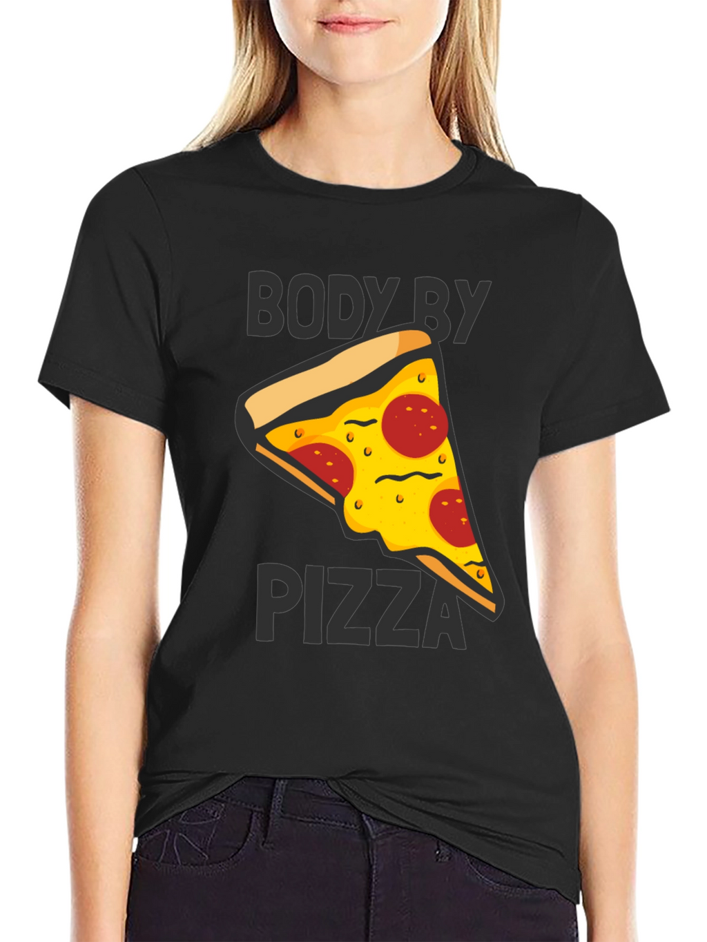 Body By Pizza Graphic Tee - Funny Unisex T-Shirt