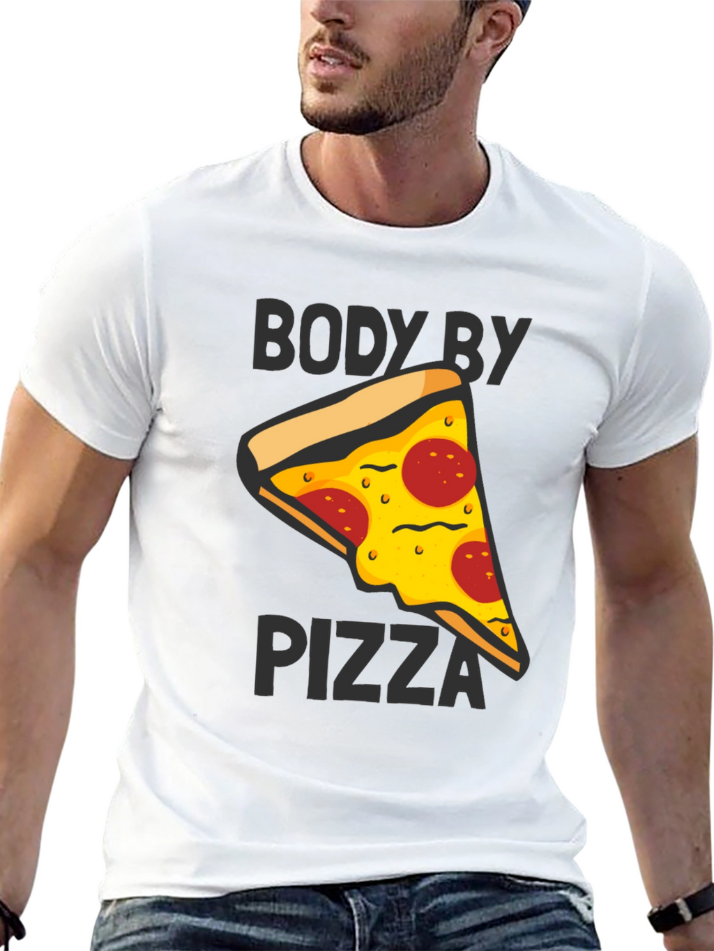 Body By Pizza Graphic Tee - Funny Unisex T-Shirt