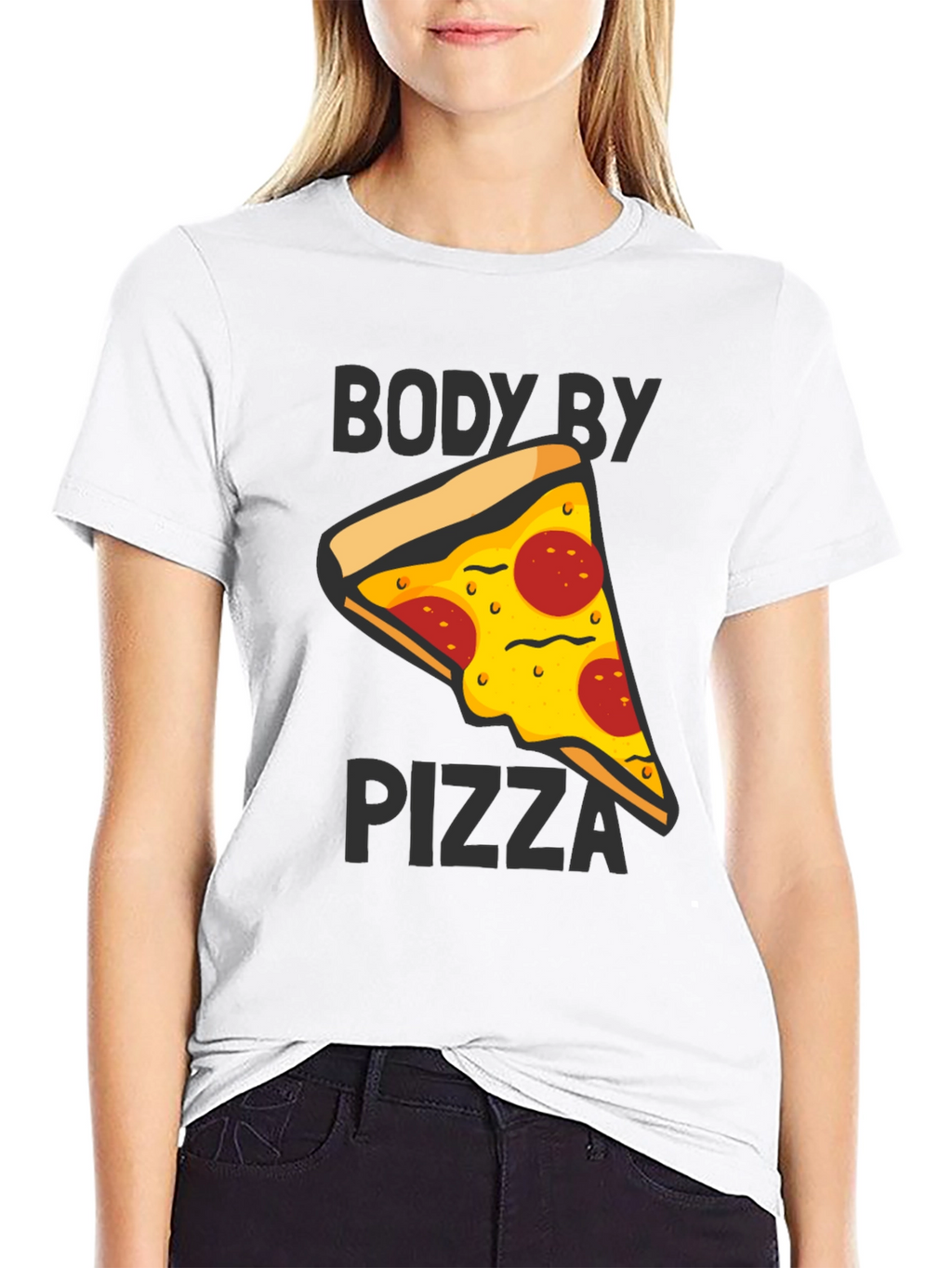 Body By Pizza Graphic Tee - Funny Unisex T-Shirt