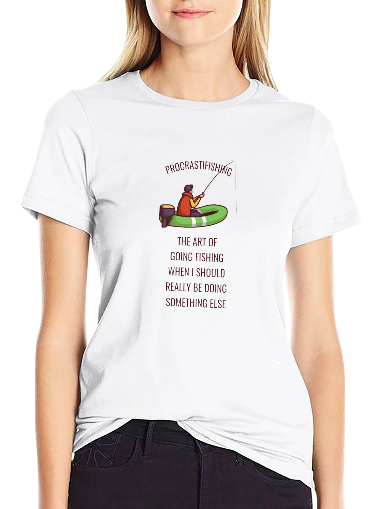 Procrastifishing T-Shirt: Funny Fishing Tee