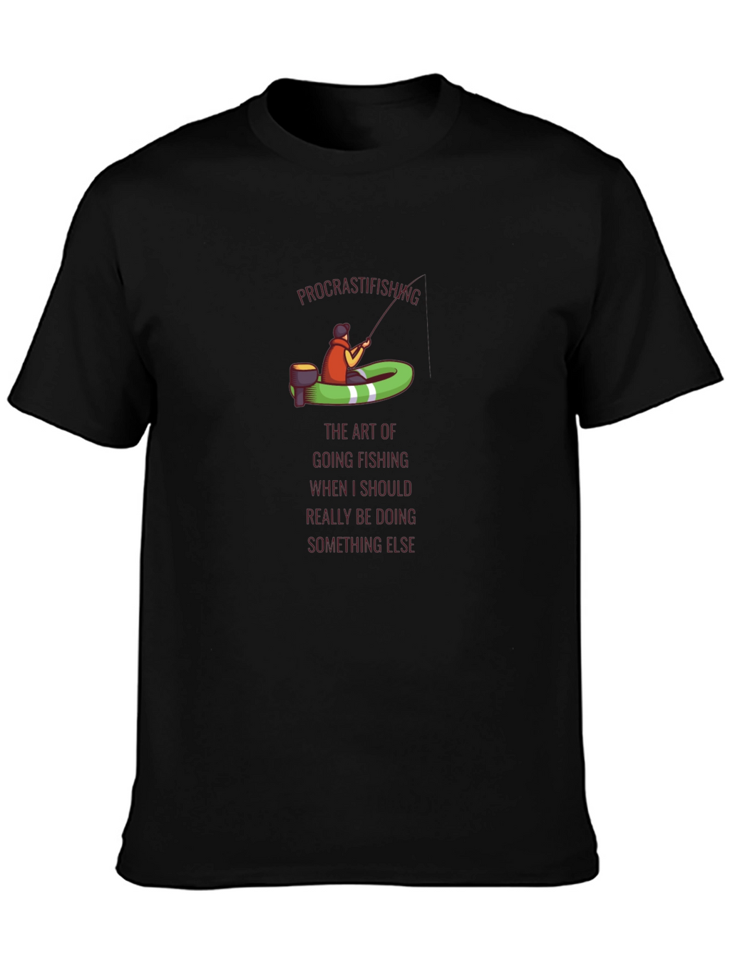 Procrastifishing T-Shirt: Funny Fishing Tee