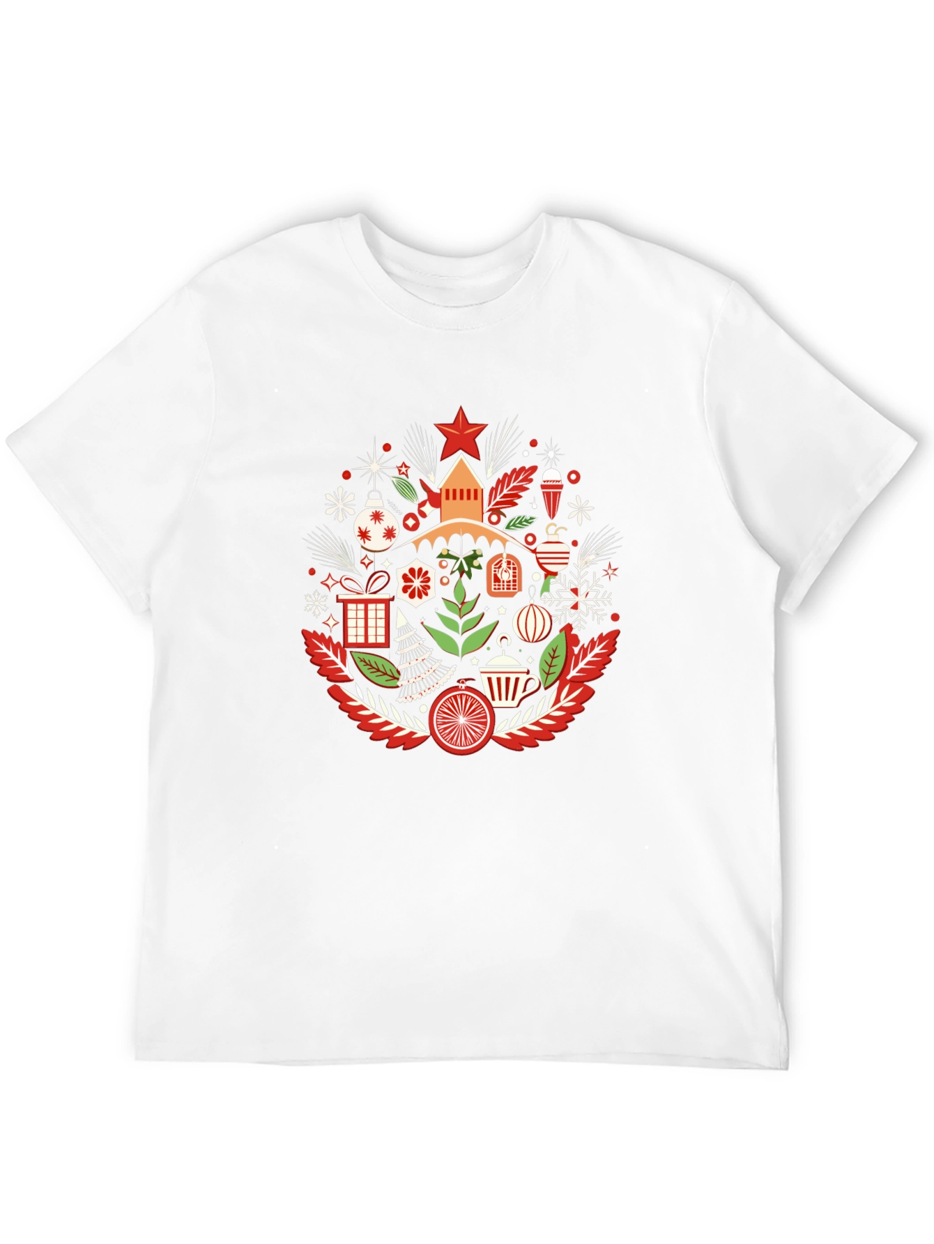 Festive Holiday Graphic Tee - Black