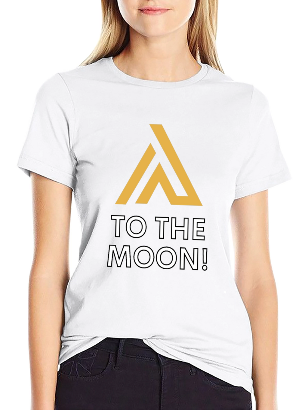 To The Moon Black Graphic Tee