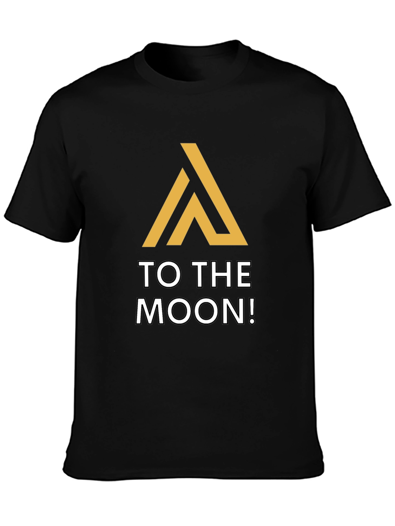 To The Moon Black Graphic Tee