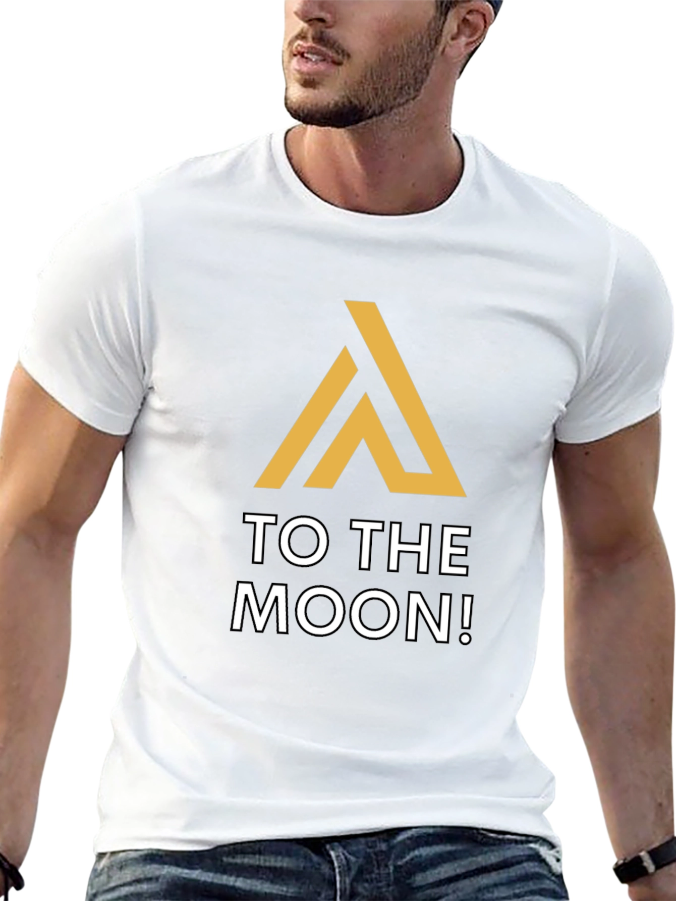 To The Moon Black Graphic Tee
