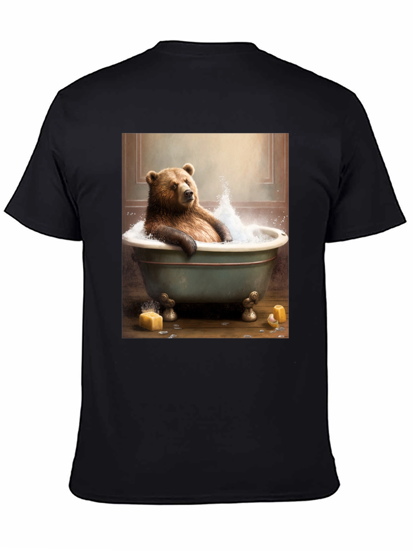 Bear in Tub T-Shirt - Humorous Animal Graphic Tee
