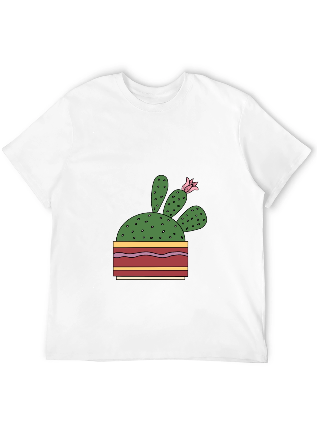 Cactus Flower Graphic T-Shirt