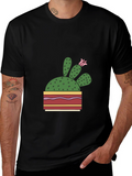 Cactus Flower Graphic T-Shirt