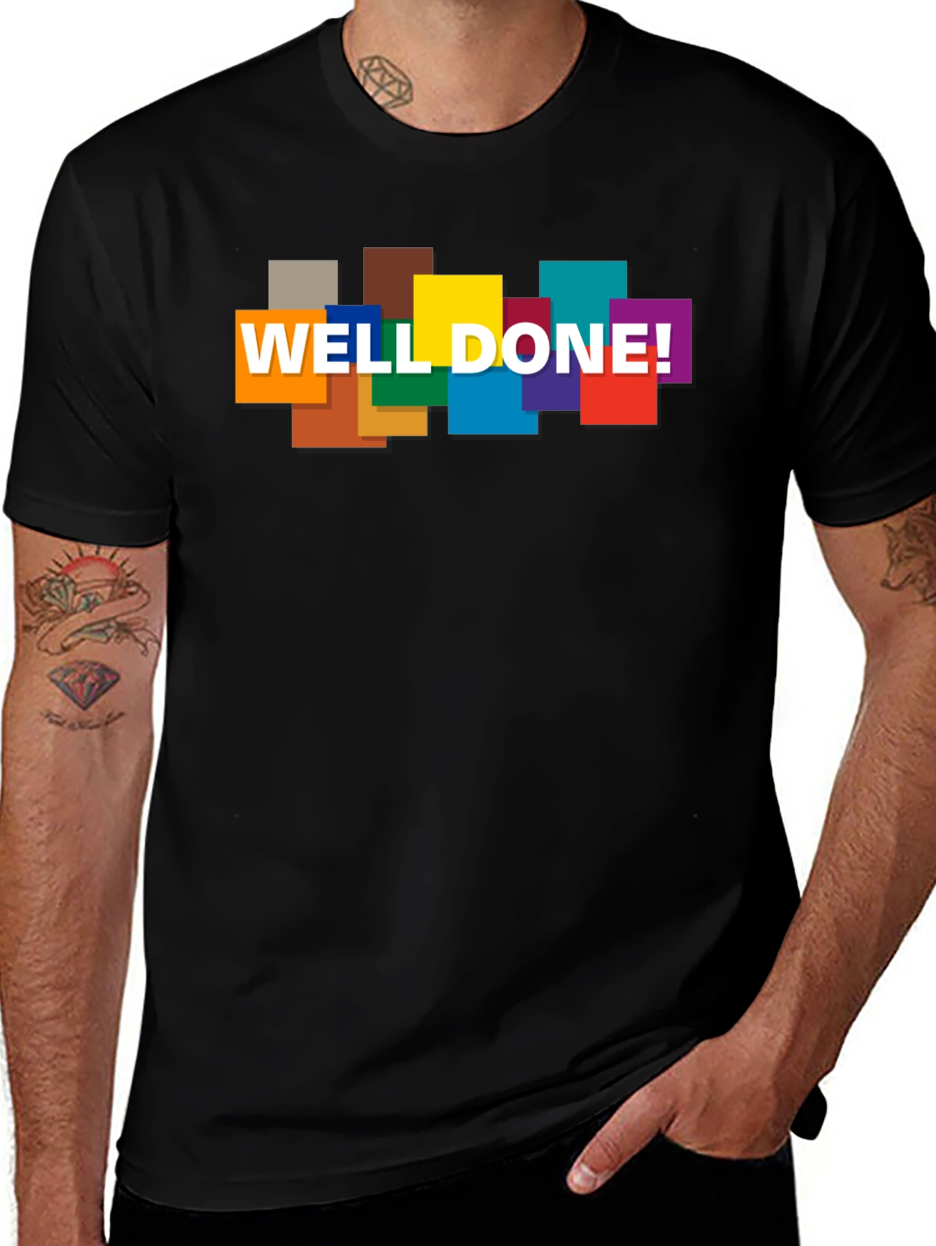 Well Done! Graphic Print Crew Neck T-Shirt