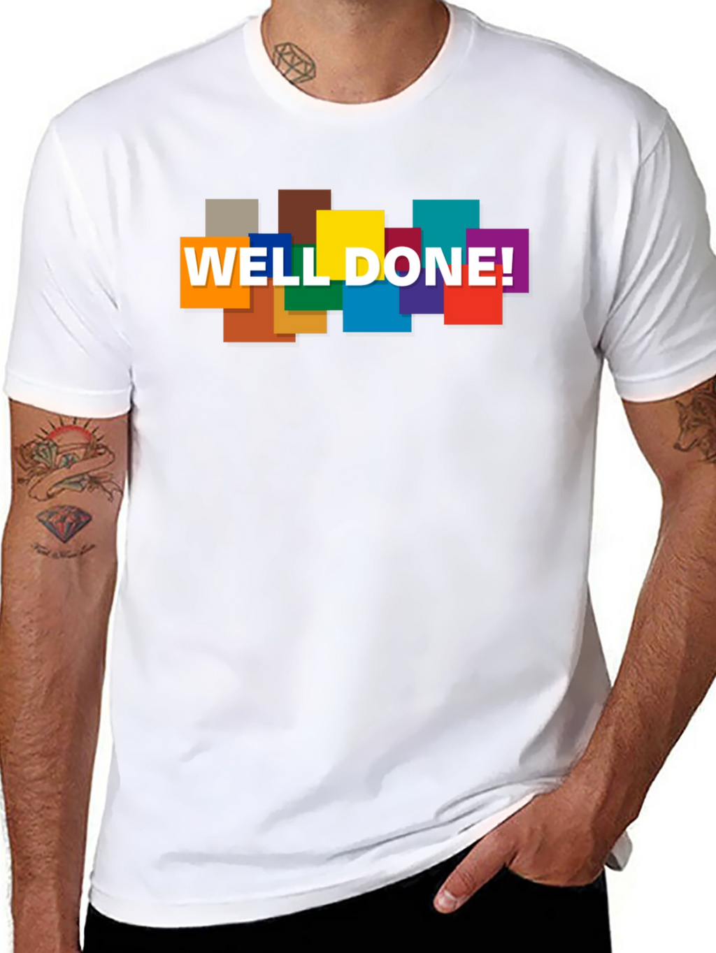 Well Done! Graphic Print Crew Neck T-Shirt