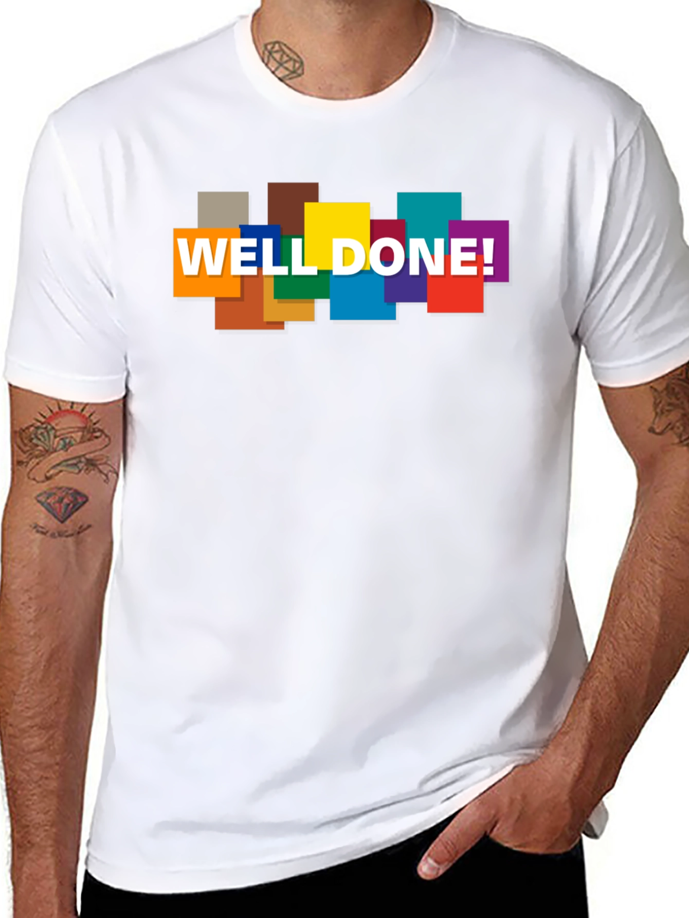 Well Done! Graphic Print Crew Neck T-Shirt