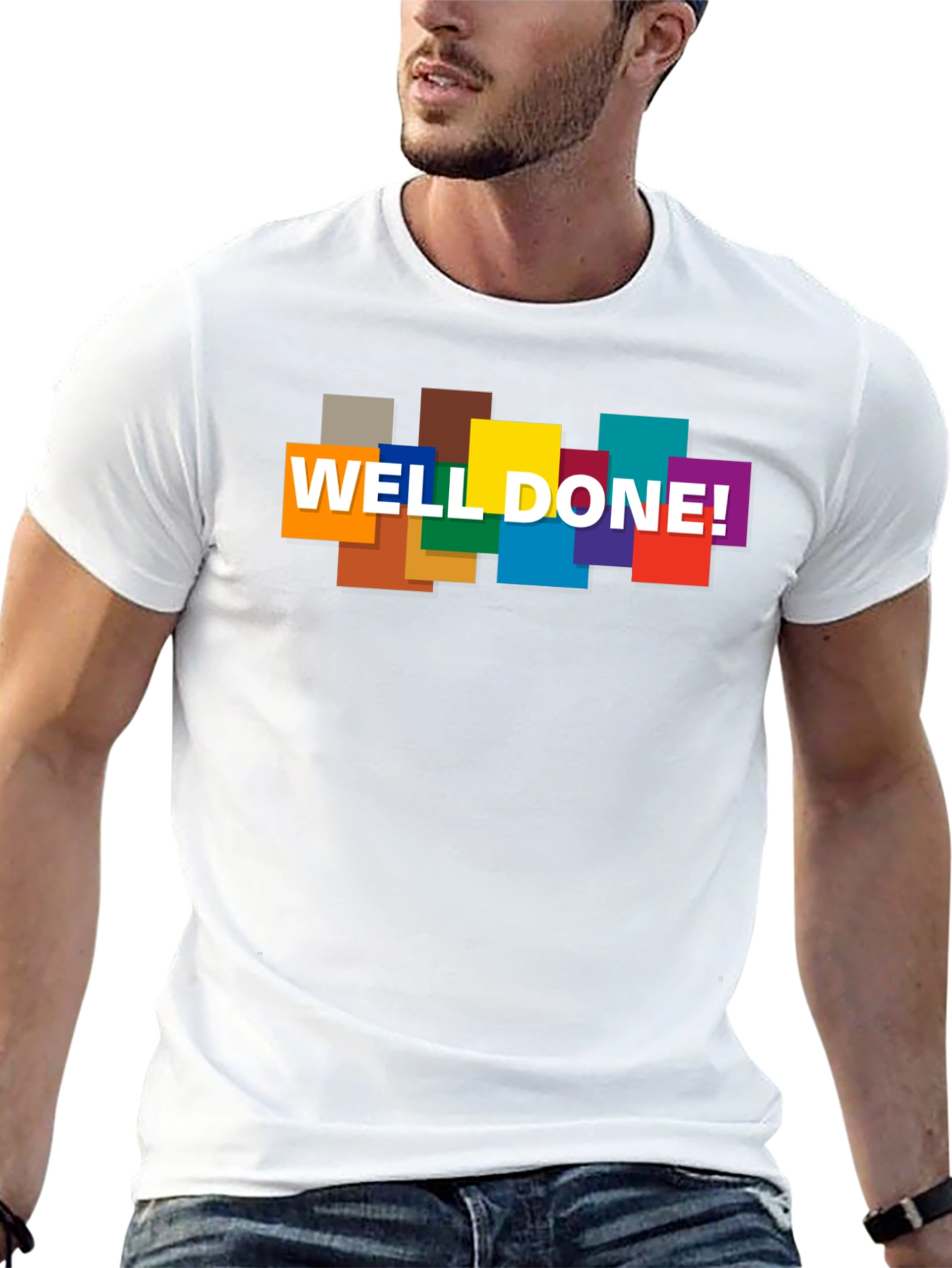 Well Done! Graphic Print Crew Neck T-Shirt