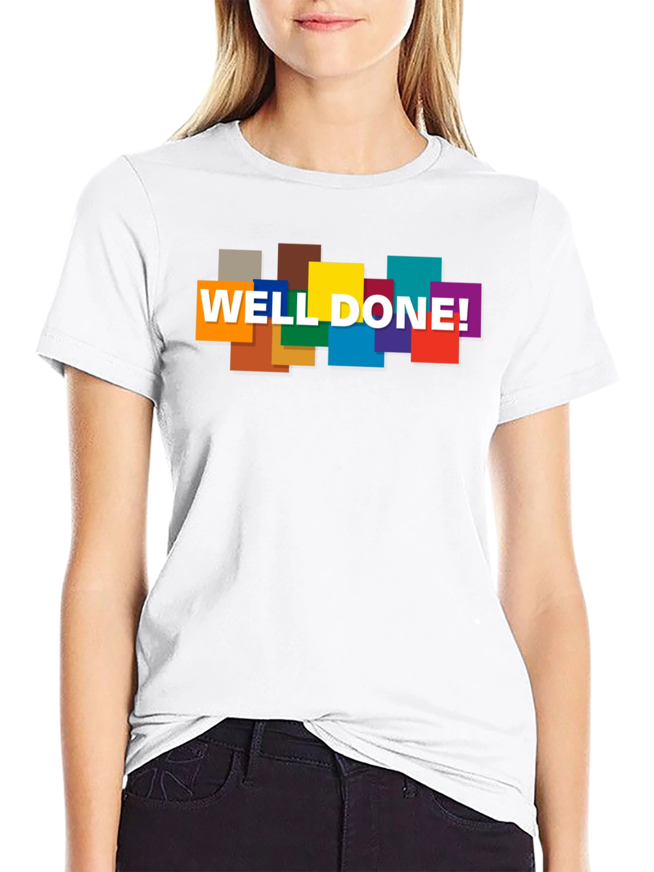 Well Done! Graphic Print Crew Neck T-Shirt