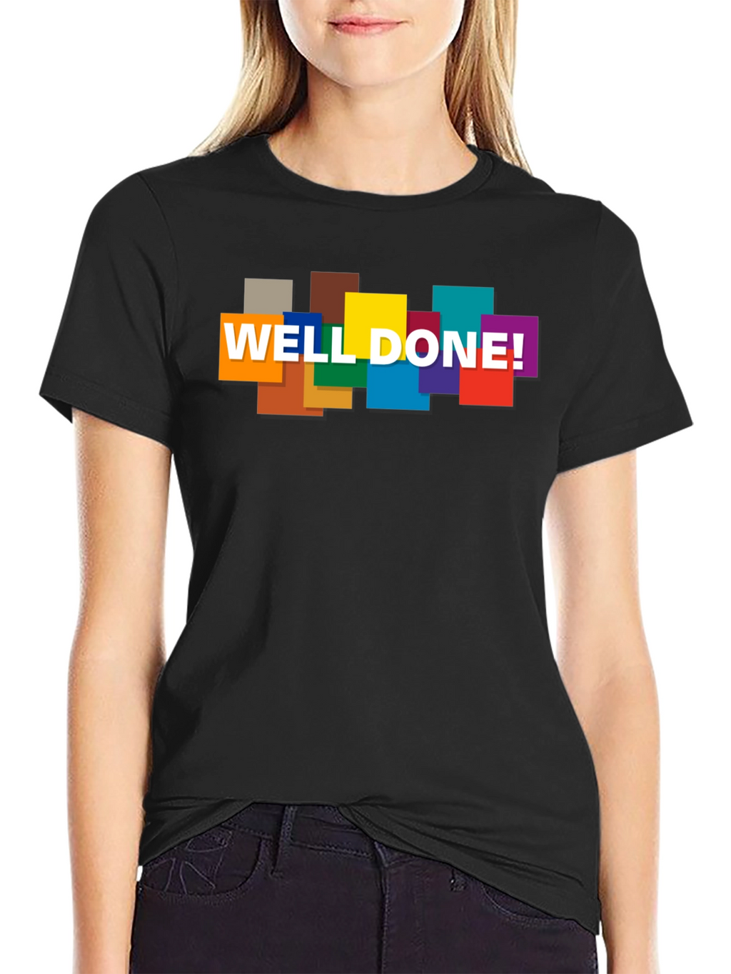 Well Done! Graphic Print Crew Neck T-Shirt