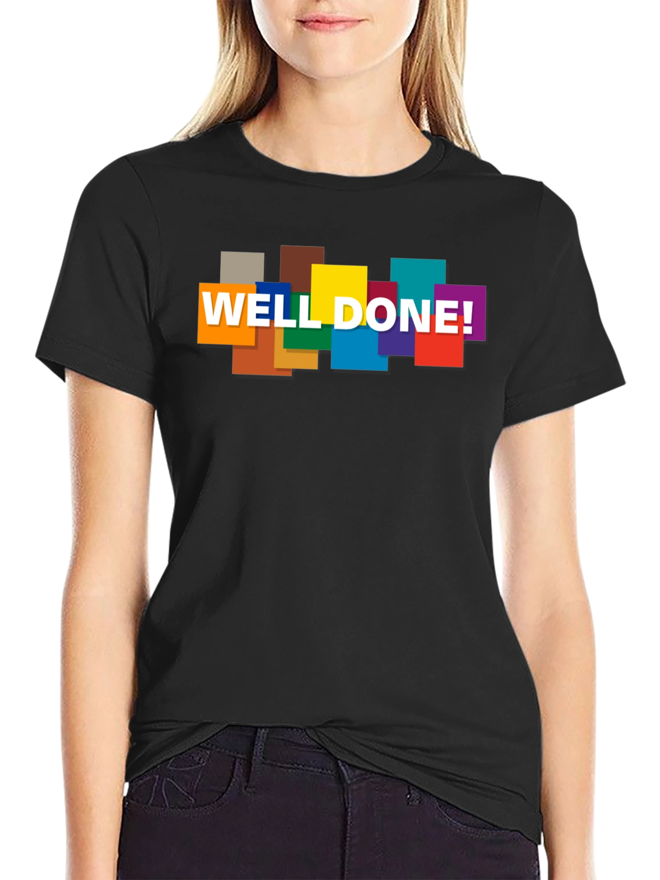 Well Done! Graphic Print Crew Neck T-Shirt