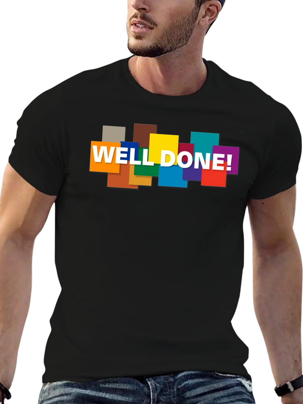 Well Done! Graphic Print Crew Neck T-Shirt