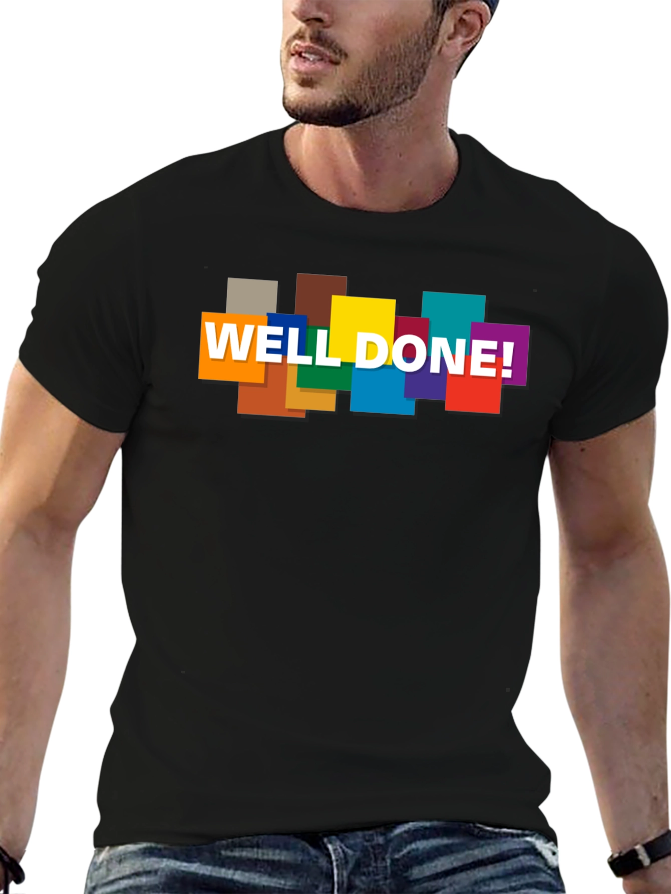 Well Done! Graphic Print Crew Neck T-Shirt
