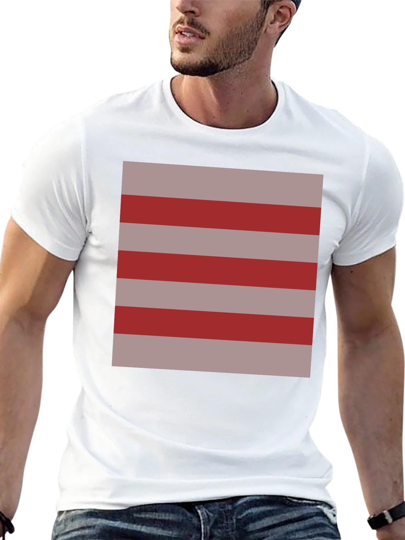 Striped Graphic Tee - Casual Comfort