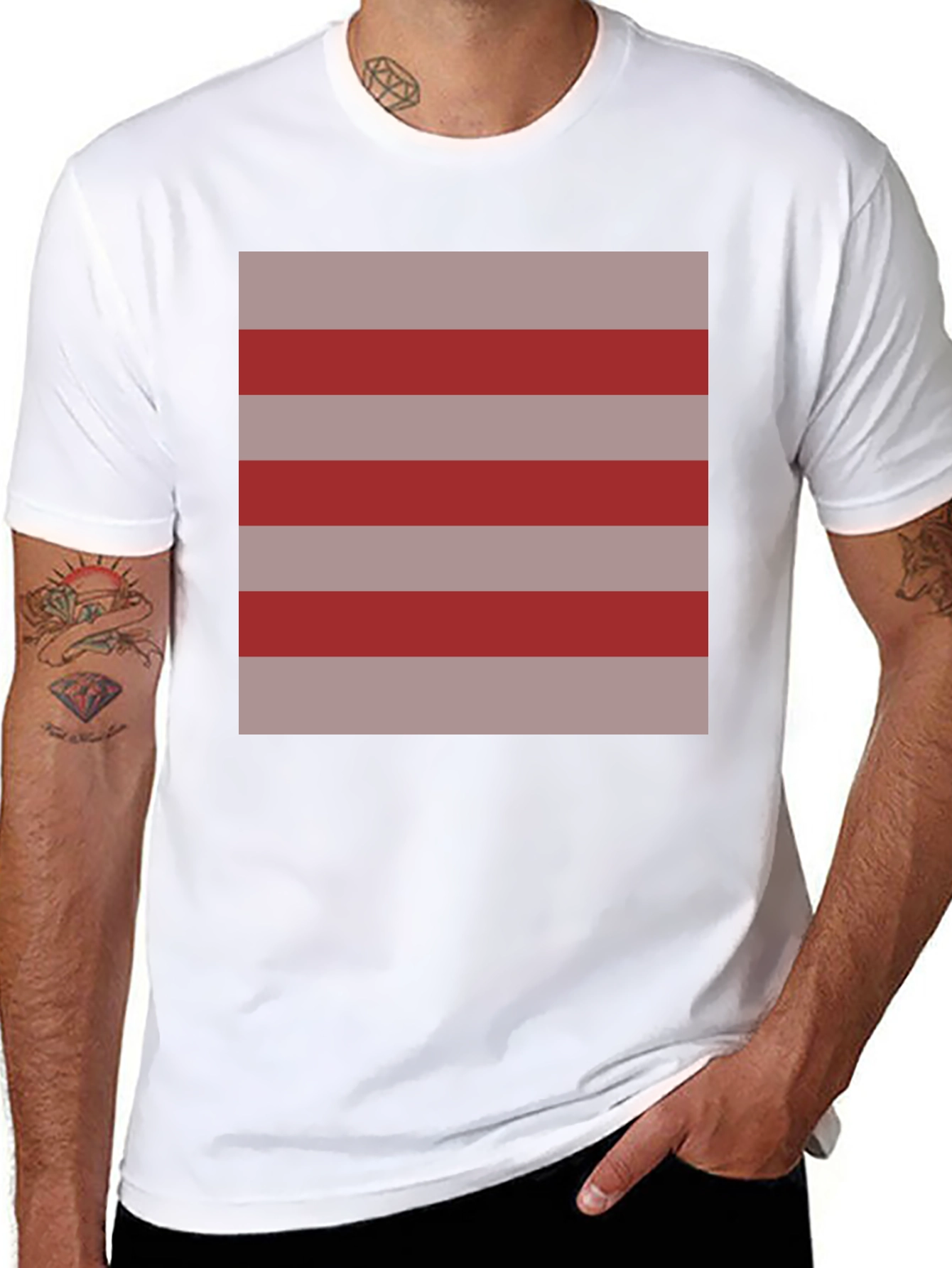 Striped Graphic Tee - Casual Comfort
