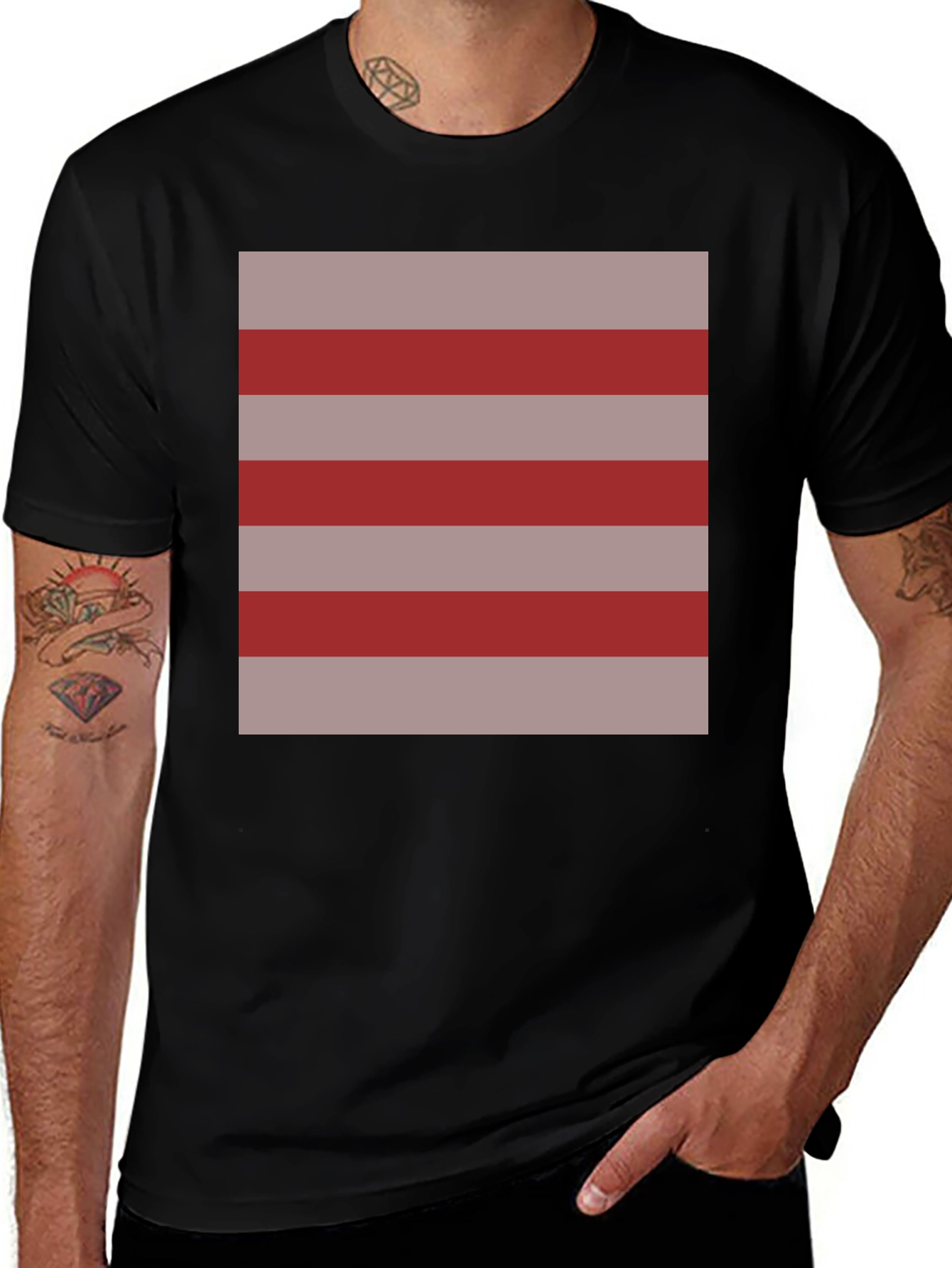 Striped Graphic Tee - Casual Comfort