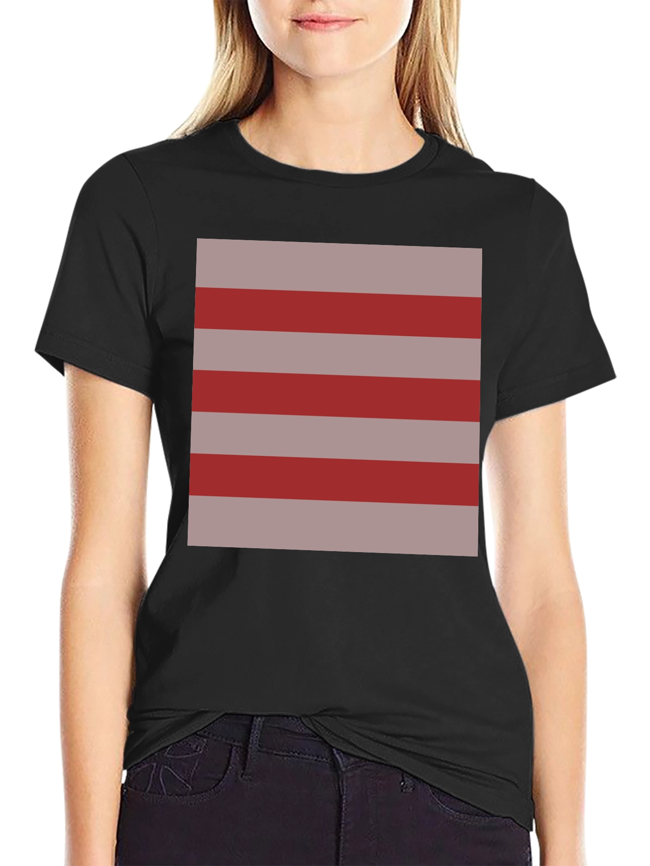 Striped Graphic Tee - Casual Comfort