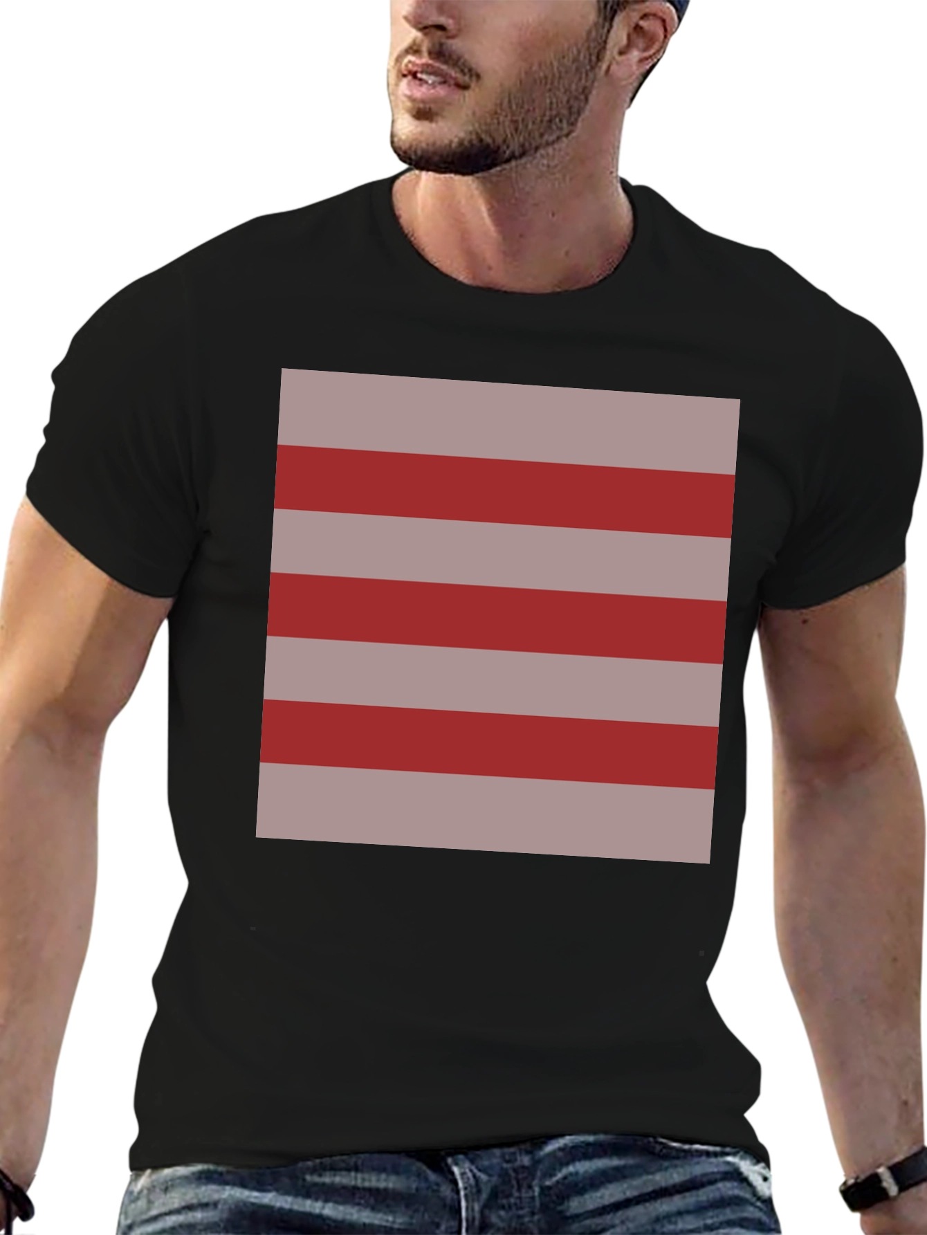 Striped Graphic Tee - Casual Comfort