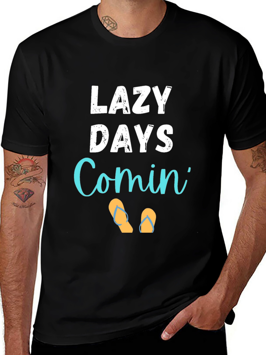 Lazy Days Comin Graphic Tee - Summer Vibes