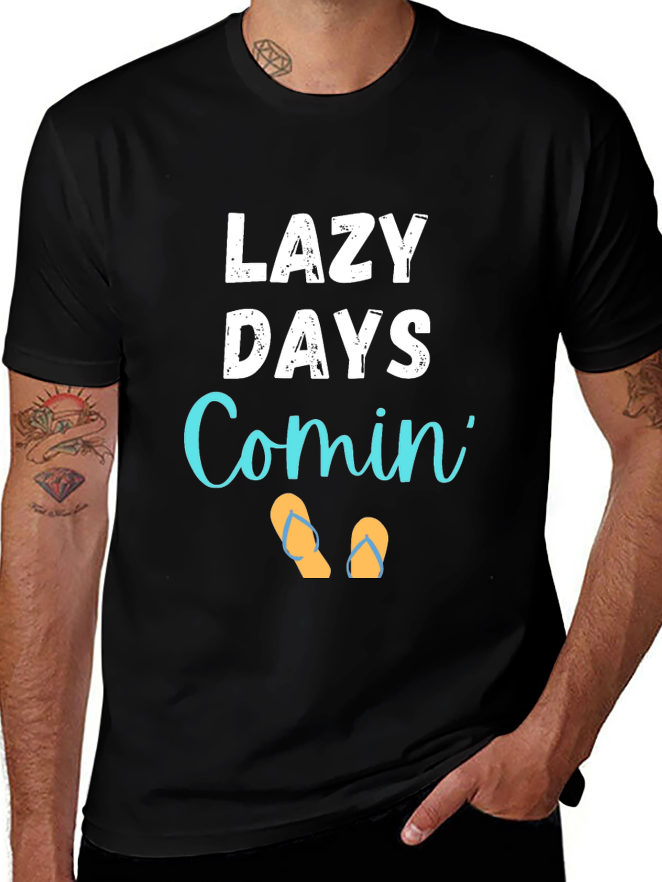 Lazy Days Comin Graphic Tee - Summer Vibes