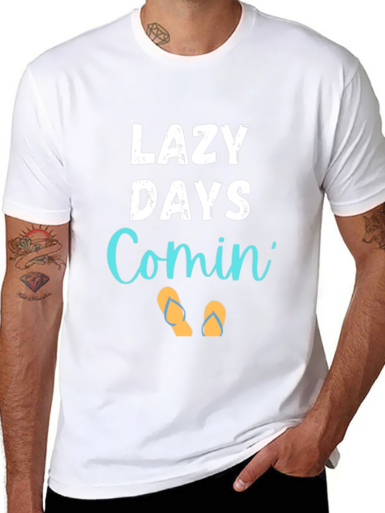Lazy Days Comin Graphic Tee - Summer Vibes