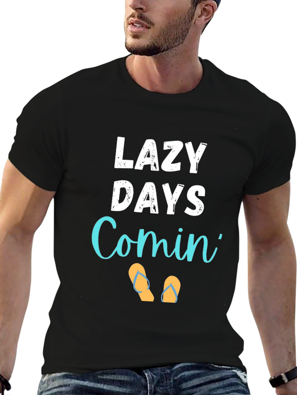 Lazy Days Comin Graphic Tee - Summer Vibes
