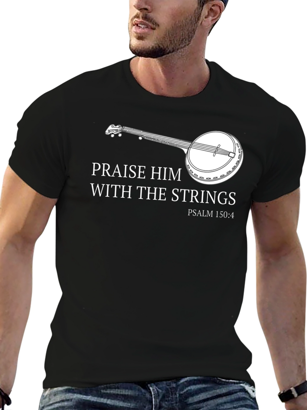 Praise Him With Strings Banjo T-Shirt