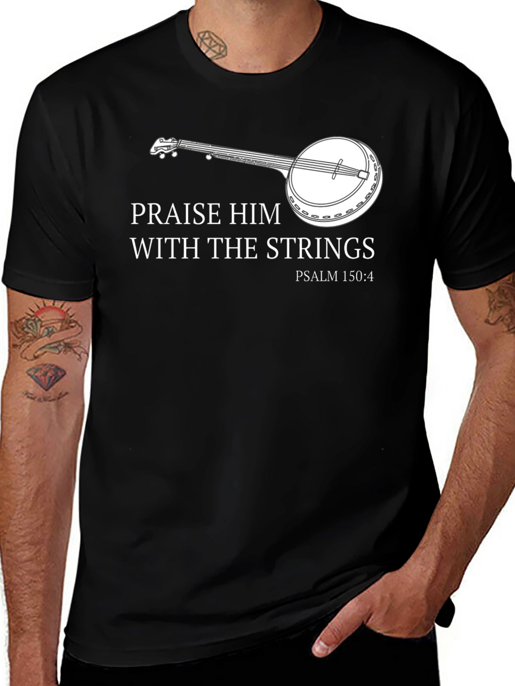 Praise Him With Strings Banjo T-Shirt