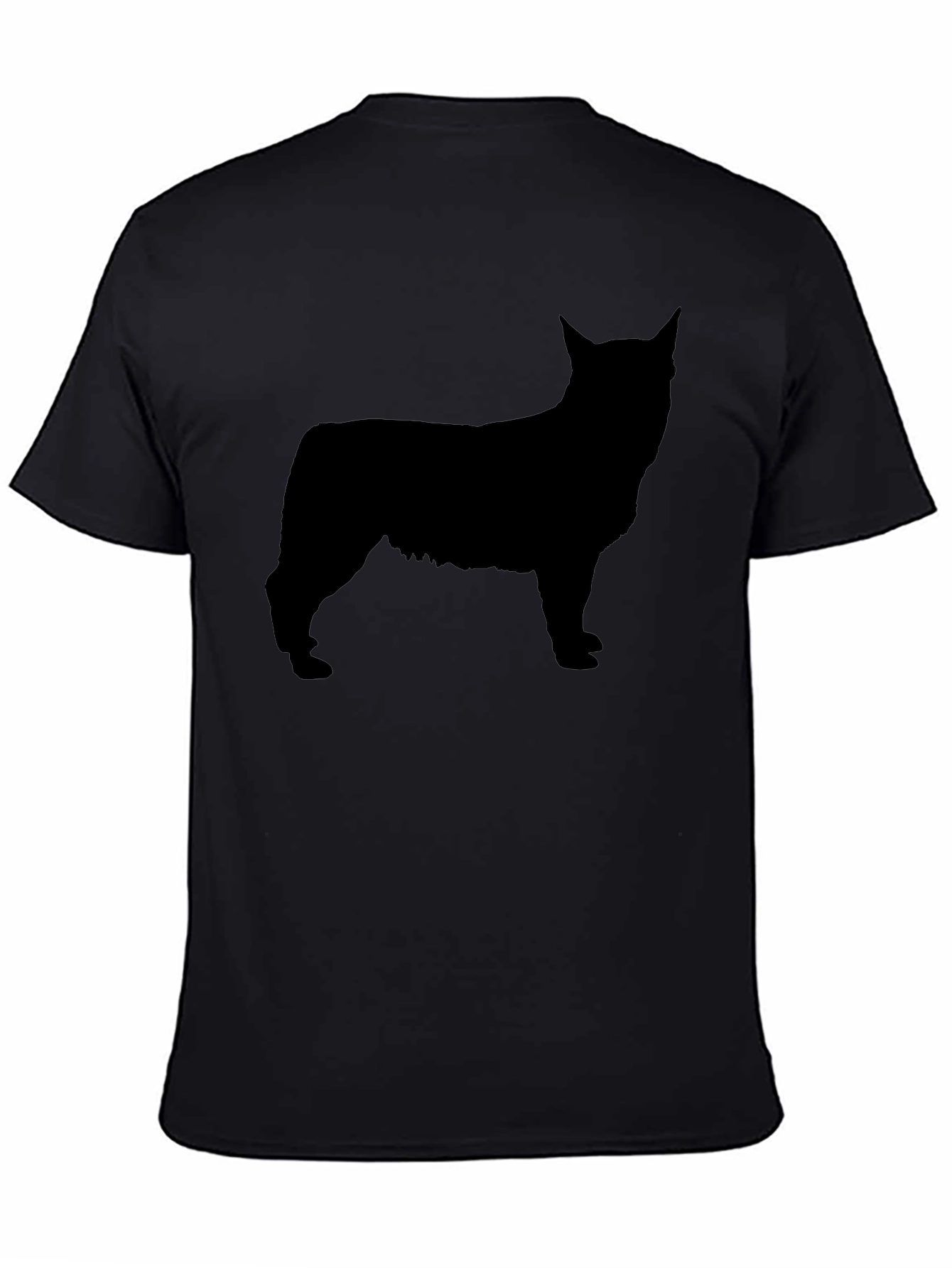 Silhouette Dog Graphic Black T-Shirt