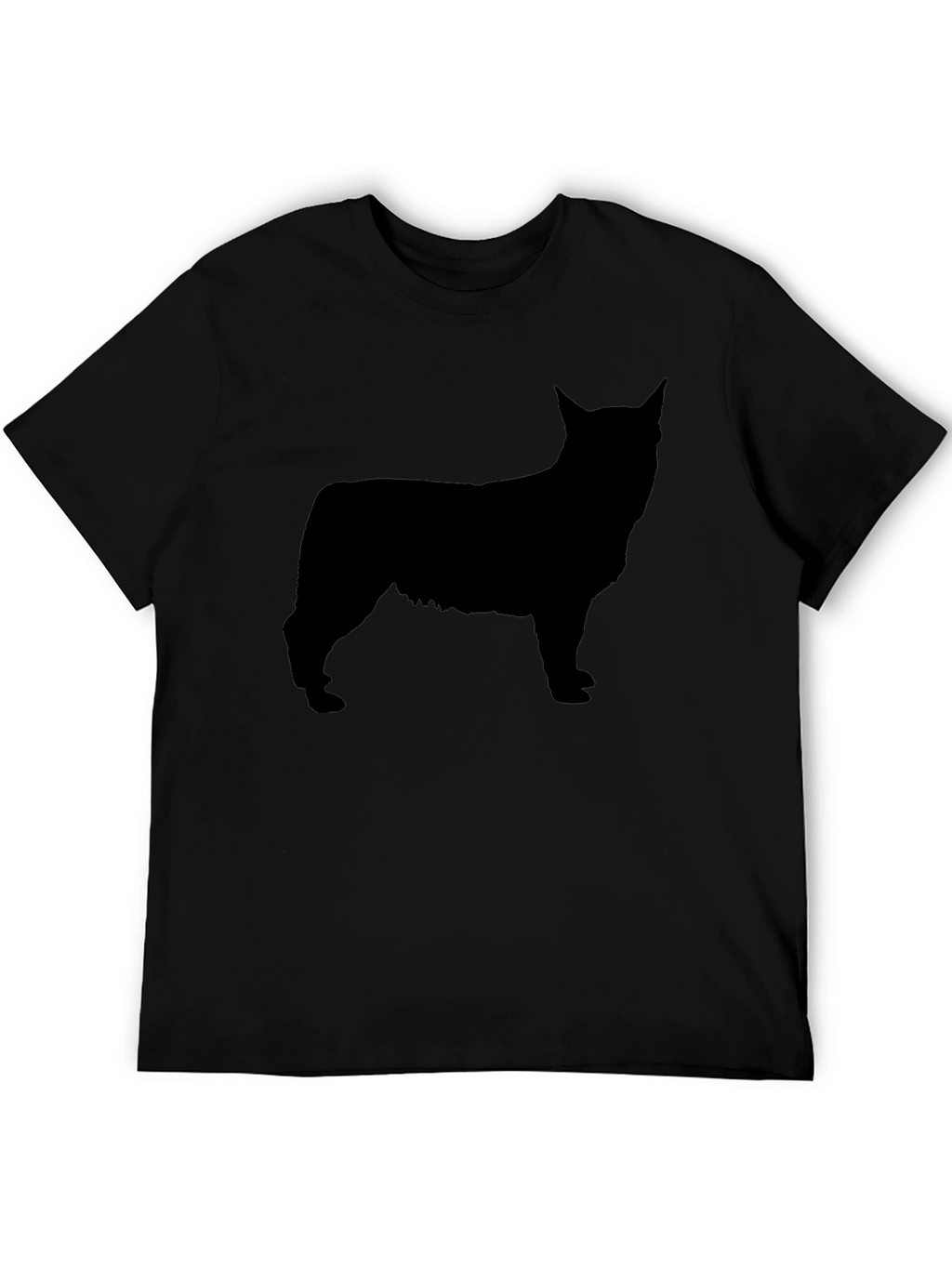 Silhouette Dog Graphic Black T-Shirt