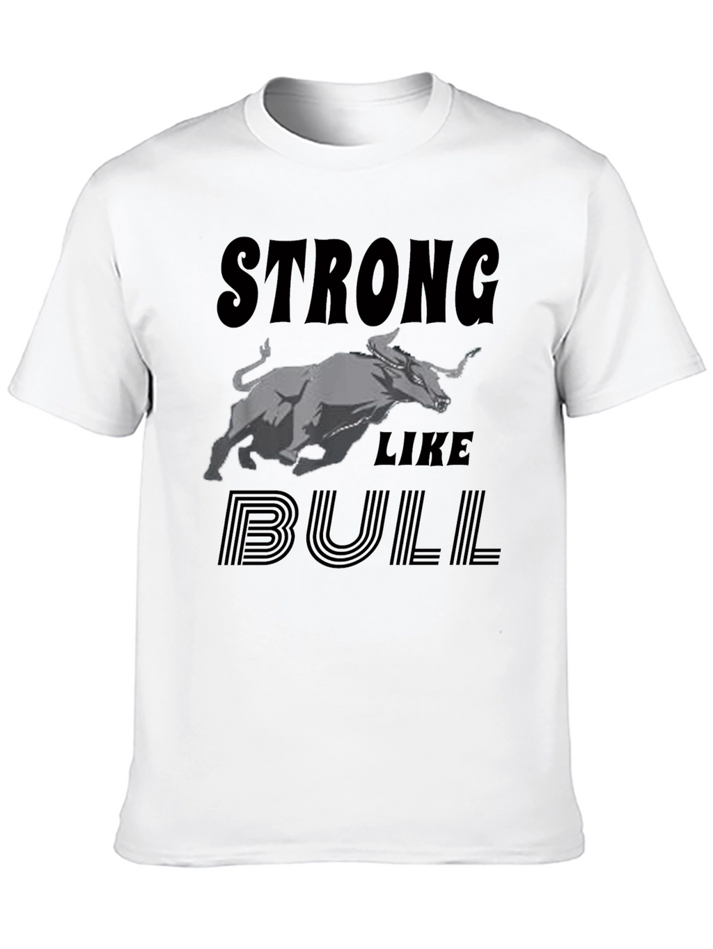 Strong Like Bull Graphic Tee - Black