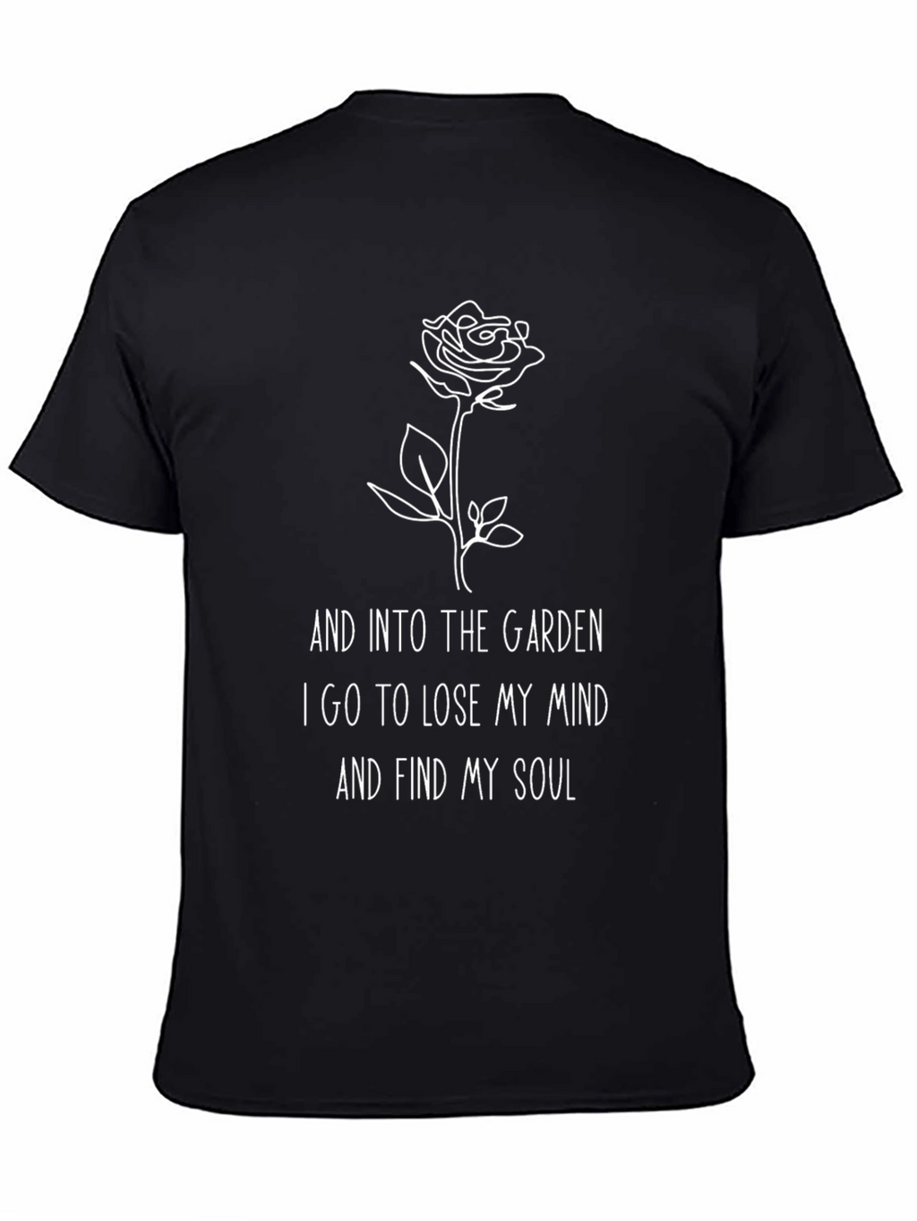 Garden Mind Soul Graphic T-Shirt - Black