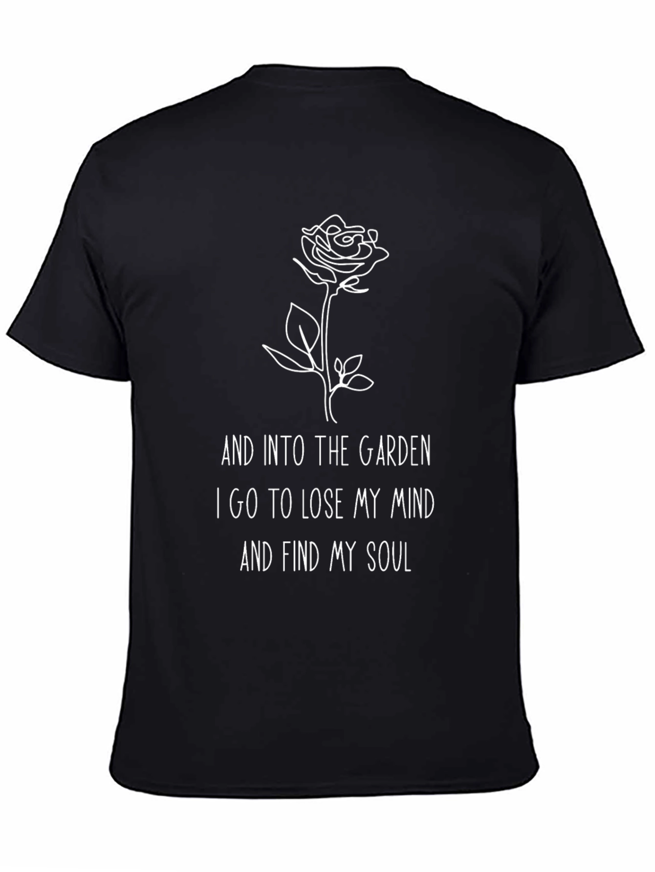 Garden Mind Soul Graphic T-Shirt - Black